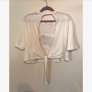 Open back free people crop top